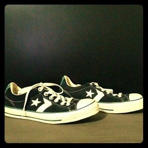 Converse turquoise black with star and stripe